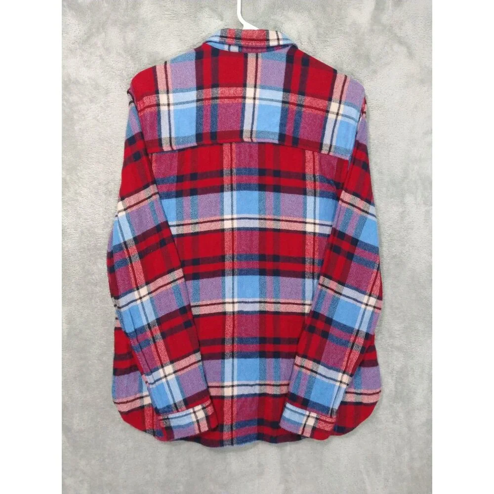 American Eagle Shirt Womens Large Red Plaid Flannel Ahh Mazingly Soft Classic - Picture 2 of 9